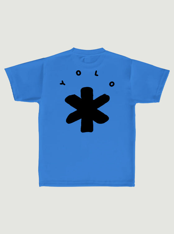 OMP YOLO PUP HYPE Dry-Fit Style Sports T-Shirt (Blue/Black)