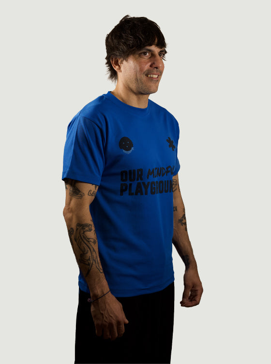 OMP YOLO PUP HYPE Dry-Fit Style Sports T-Shirt (Blue/Black)