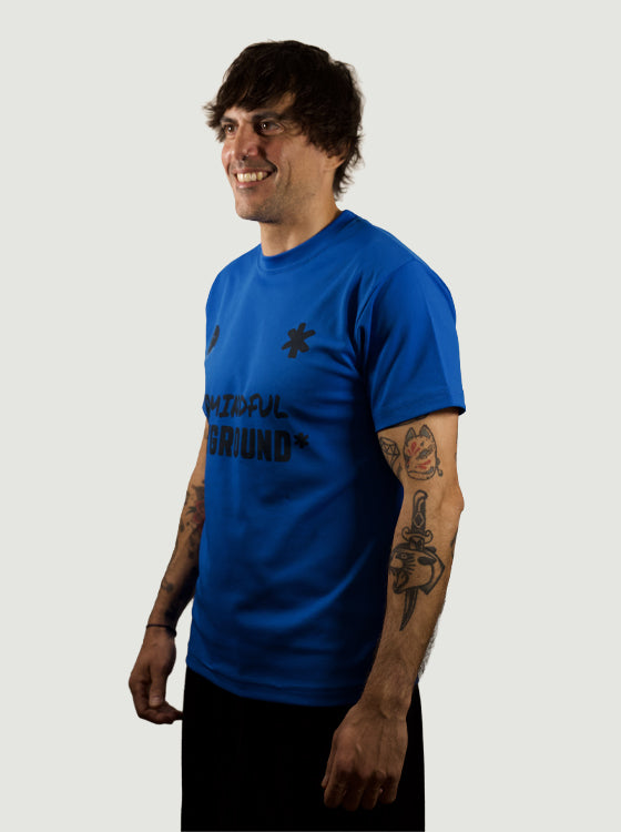 OMP YOLO PUP HYPE Dry-Fit Style Sports T-Shirt (Blue/Black)